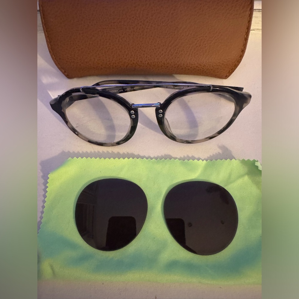 Jonathan Cate UPTOWN Kingston Black & Gray Round Unisex Frames